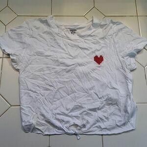 White Sunday Best Crop Top From Aritzia Size Small